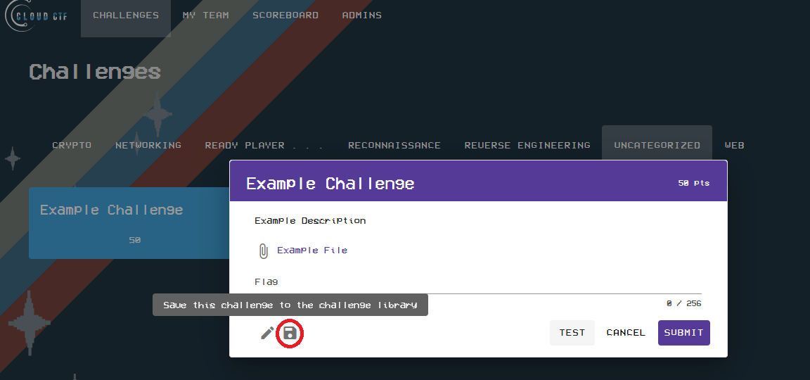 The floppy disk icon can be found in the bottom left of the pop-up window, to the right of the pen icon.