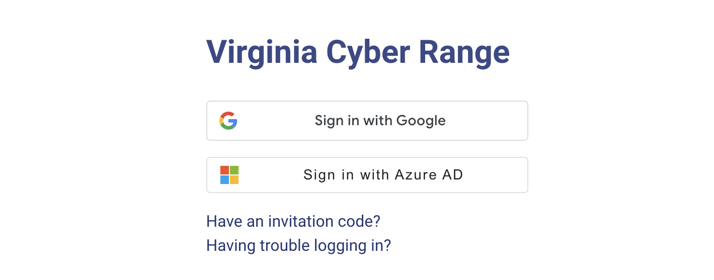 The authentication providers are positioned in the order: Google, Facebook, Azure AD.